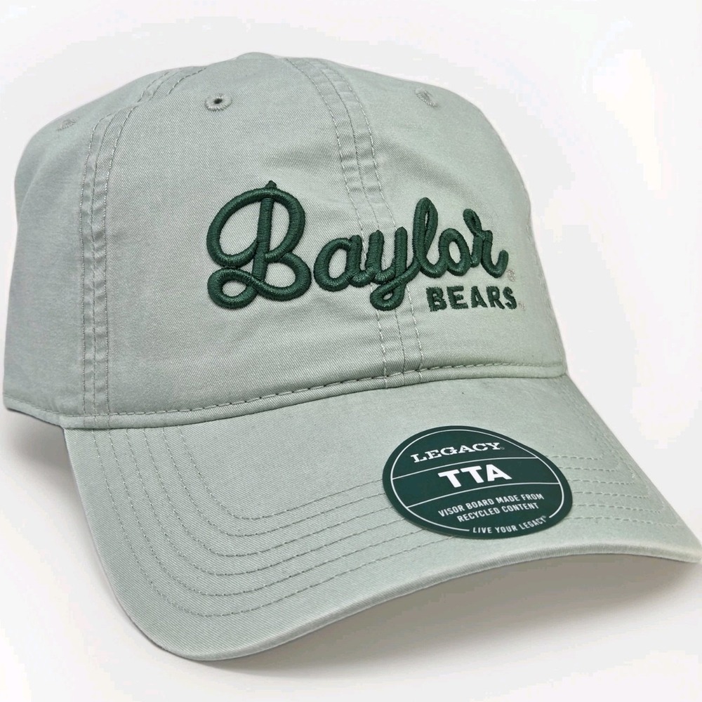NEW Baylor Bears Hat Cap Aloe‎ Green Cotton Metal Belt Buckle Legacy